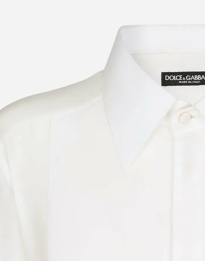 Dolce and Gabbana Shirts And Tops Women Silk Crepe De Chine Shirt White Dolce and Gabbana Shirts And Tops Women Silk Crepe De Chine Shirt White