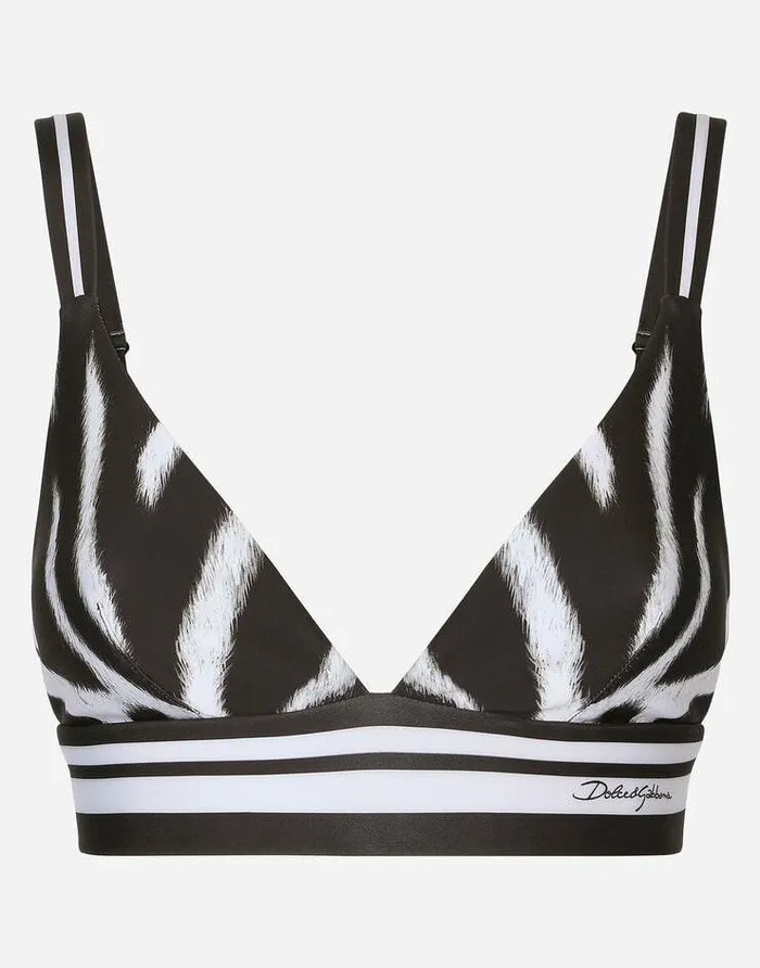 Dolce and Gabbana Shirts And Tops Women Zebraprint Jersey Top Multicolor