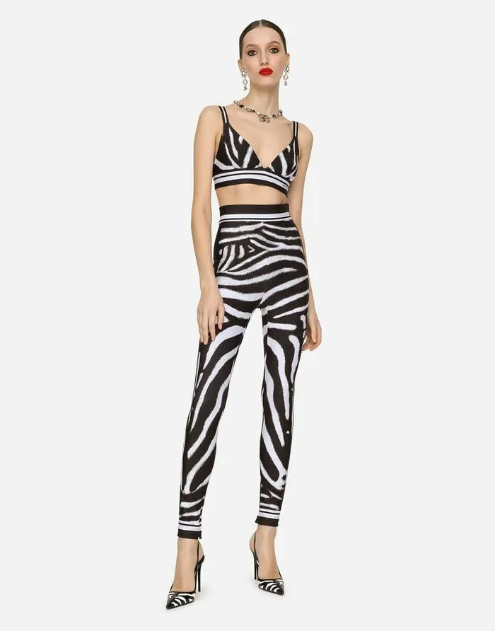 Dolce and Gabbana Shirts And Tops Women Zebraprint Jersey Top Multicolor Dolce and Gabbana Shirts And Tops Women Zebraprint Jersey Top Multicolor