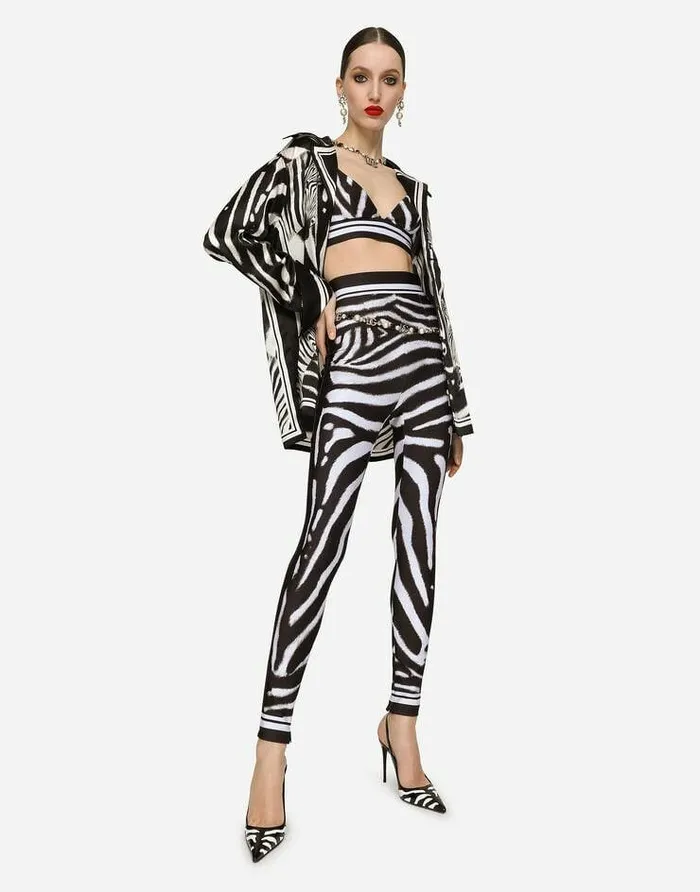 Dolce and Gabbana Shirts And Tops Women Zebraprint Jersey Top Multicolor Dolce and Gabbana Shirts And Tops Women Zebraprint Jersey Top Multicolor