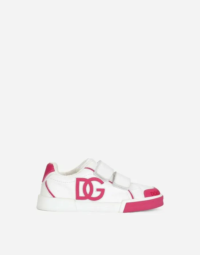 Dolce and Gabbana Shoes 2438 Children Calfskin Portofino Light Sneakers Multicolor Dolce and Gabbana Shoes 2438 Children Calfskin Portofino Light Sneakers Multicolor