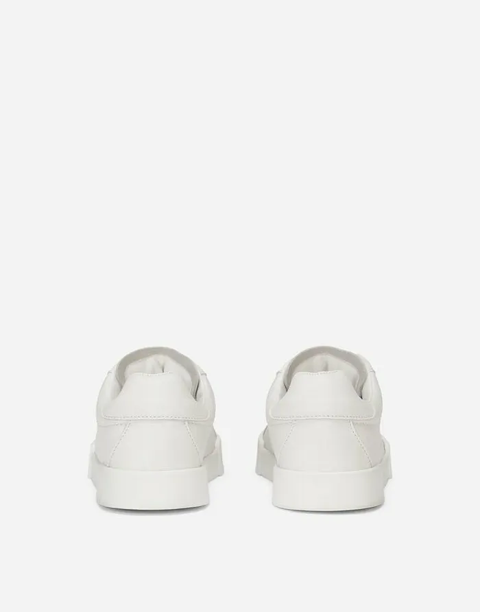 Dolce and Gabbana Shoes 2438 Children Calfskin Portofino Light Sneakers White