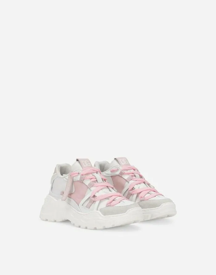Dolce and Gabbana Shoes 2438 Children Mixedmaterial Airmaster Sneakers Multicolor Dolce and Gabbana Shoes 2438 Children Mixedmaterial Airmaster Sneakers Multicolor