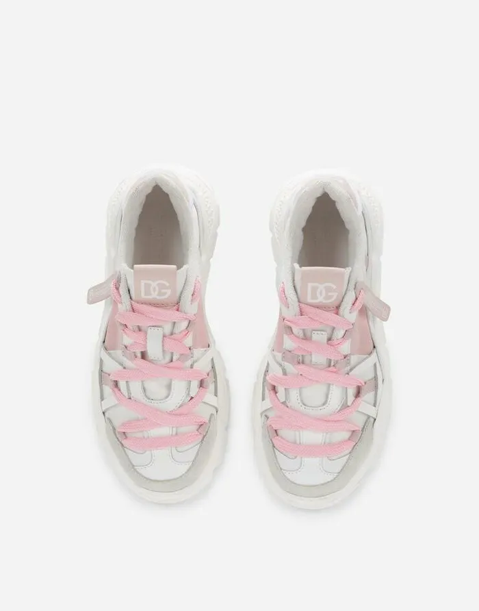 Dolce and Gabbana Shoes 2438 Children Mixedmaterial Airmaster Sneakers Multicolor Dolce and Gabbana Shoes 2438 Children Mixedmaterial Airmaster Sneakers Multicolor