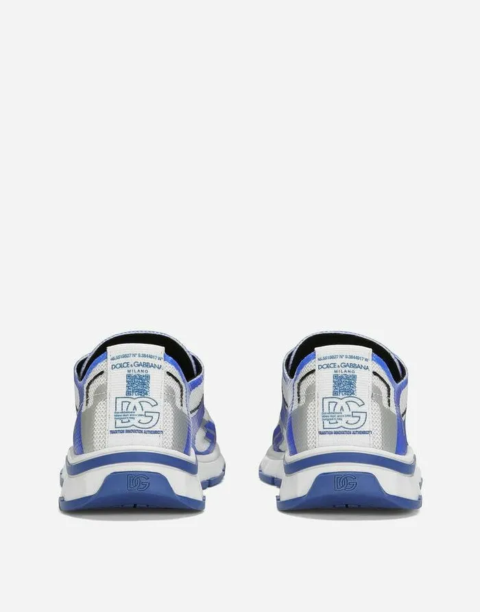 Dolce and Gabbana Shoes 2438 Children Technical Fabric Fast Sneakers Multicolor Dolce and Gabbana Shoes 2438 Children Technical Fabric Fast Sneakers Multicolor
