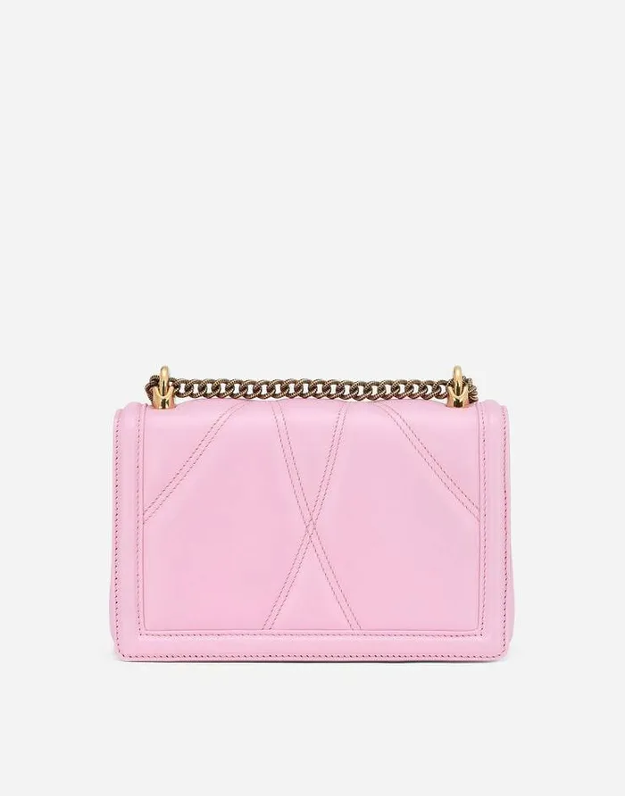 Dolce and Gabbana Shoulder And Crossbody Bags Women Medium Devotion Bag In Quilted Nappa Leather Pink