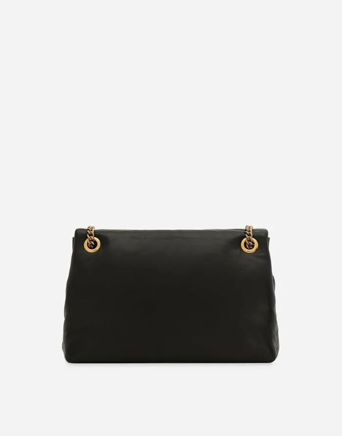 Dolce and Gabbana Shoulder And Crossbody Bags Women Medium Devotion Soft Shoulder Bag Black