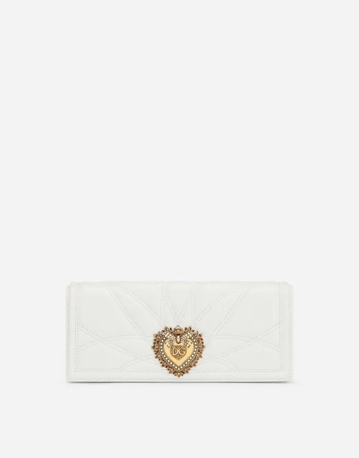 Dolce and Gabbana Shoulder And Crossbody Bags Women Quilted Nappa Leather Devotion Baguette Bag White Dolce and Gabbana Shoulder And Crossbody Bags Women Quilted Nappa Leather Devotion Baguette Bag White