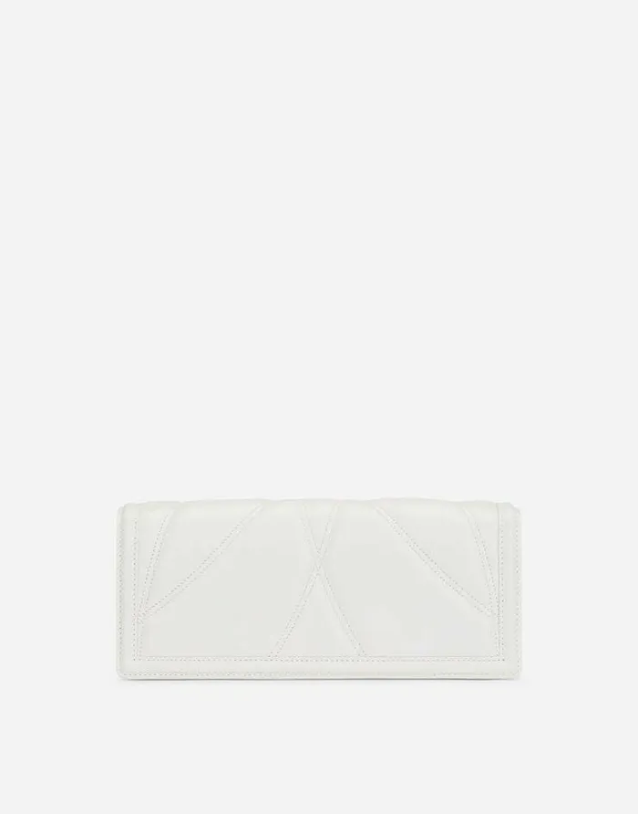 Dolce and Gabbana Shoulder And Crossbody Bags Women Quilted Nappa Leather Devotion Baguette Bag White