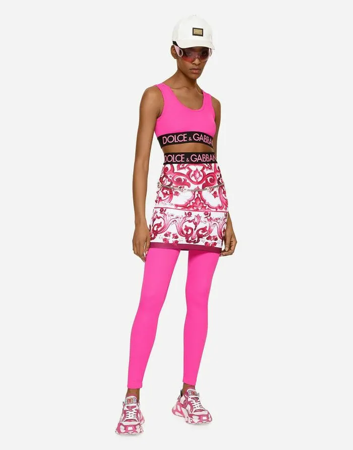 Dolce and Gabbana Skirts Women Majolicaprint Technical Jersey Short Skirt Multicolor Dolce and Gabbana Skirts Women Majolicaprint Technical Jersey Short Skirt Multicolor