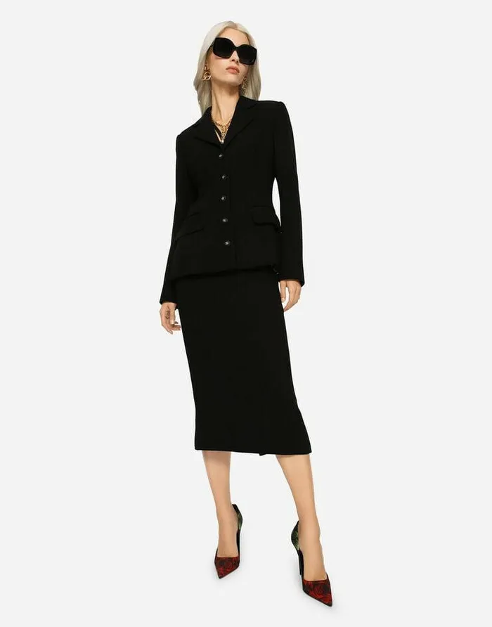 Dolce and Gabbana Skirts Women Virgin Wool Pencil Skirt Black Dolce and Gabbana Skirts Women Virgin Wool Pencil Skirt Black