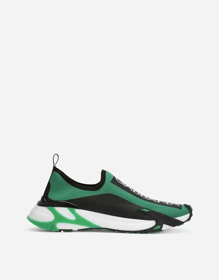 Dolce and Gabbana Sneakers Men Stretch Mesh Fast Sneakers Green