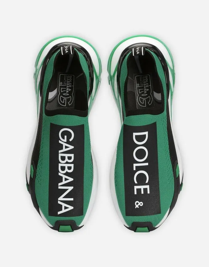 Dolce and Gabbana Sneakers Men Stretch Mesh Fast Sneakers Green