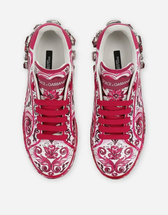 Dolce and Gabbana Sneakers Women Calfskin Portofino Sneakers Multicolor Dolce and Gabbana Sneakers Women Calfskin Portofino Sneakers Multicolor