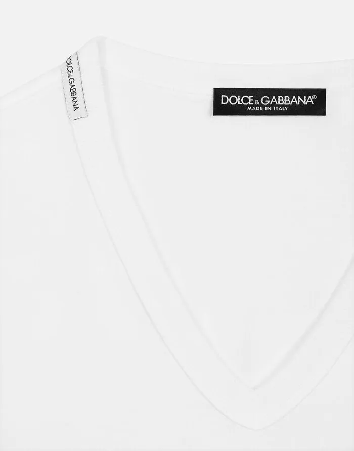 Dolce and Gabbana TShirts And Polos Men Cotton Tshirt White Dolce and Gabbana TShirts And Polos Men Cotton Tshirt White