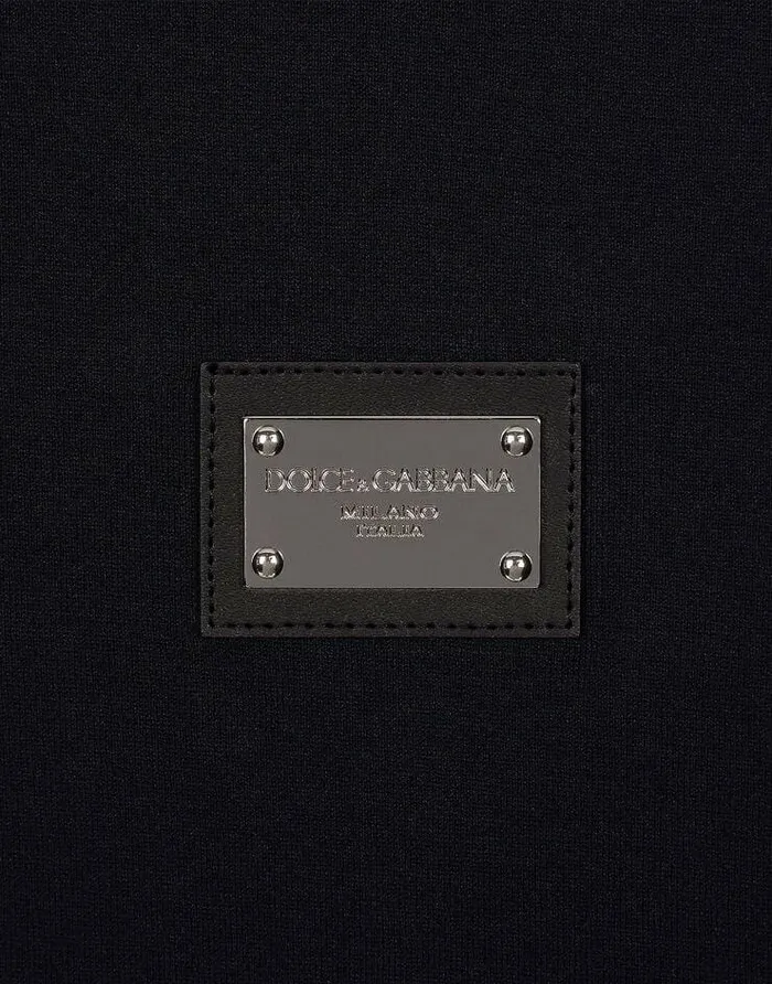 Dolce and Gabbana TShirts And Polos Men Cotton Tshirt With Branded Tag Blue Dolce and Gabbana TShirts And Polos Men Cotton Tshirt With Branded Tag Blue