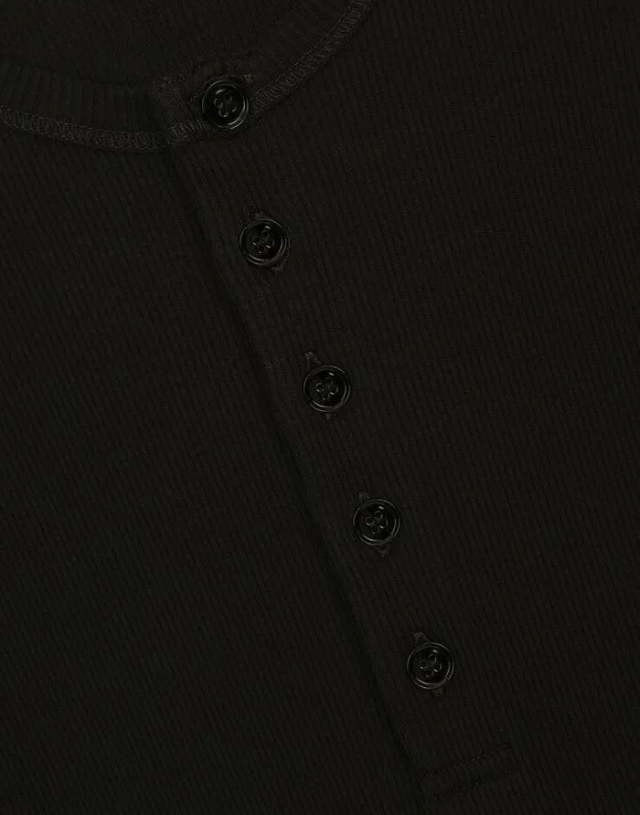 Dolce and Gabbana TShirts And Polos Men Finerib Cotton Granddadneck Tshirt Black Dolce and Gabbana TShirts And Polos Men Finerib Cotton Granddadneck Tshirt Black