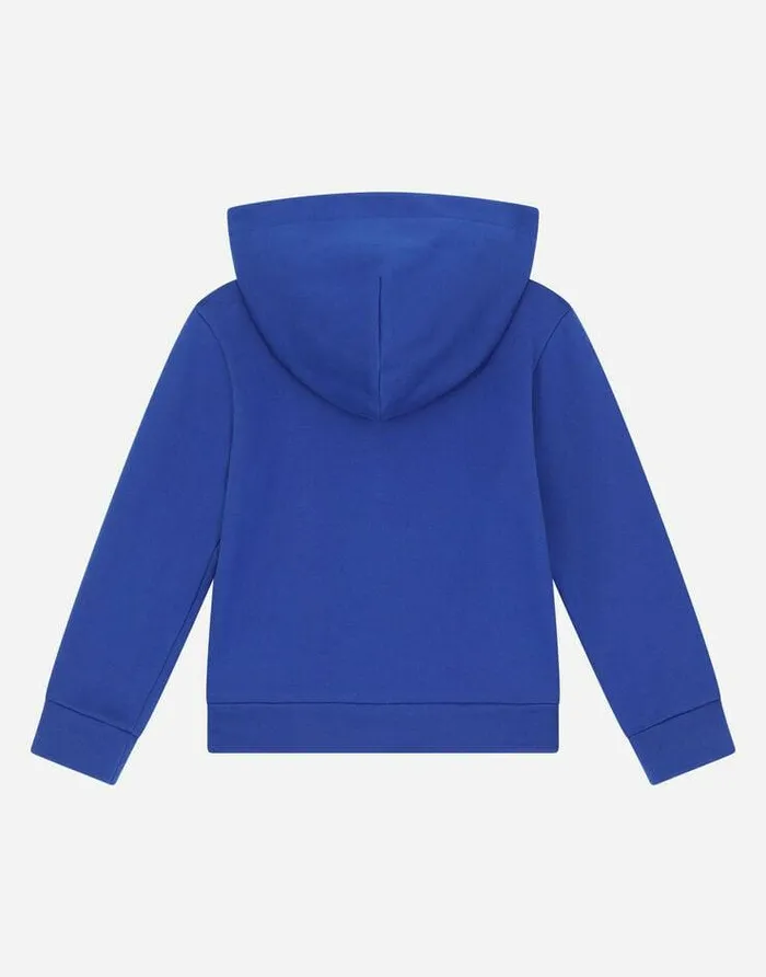 Dolce and Gabbana TShirts And Sweatshirts Children Jersey Hoodie With Plate Blue Dolce and Gabbana TShirts And Sweatshirts Children Jersey Hoodie With Plate Blue