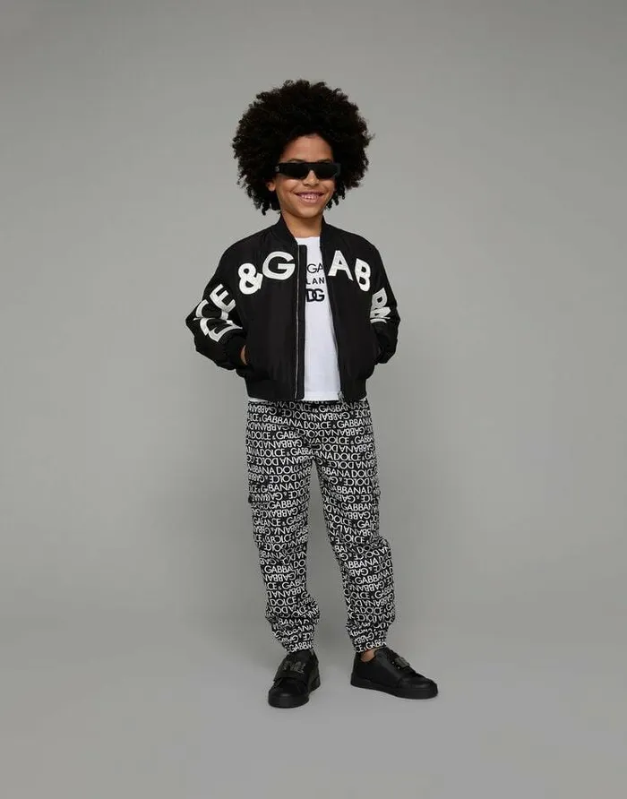 Dolce and Gabbana TShirts And Sweatshirts Children Jersey Roundneck Tshirt With DG Milano Embroidery White Dolce and Gabbana TShirts And Sweatshirts Children Jersey Roundneck Tshirt With DG Milano Embroidery White
