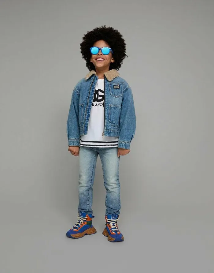 Dolce and Gabbana TShirts And Sweatshirts Children Shortsleeved Jersey Tshirt With Print White Dolce and Gabbana TShirts And Sweatshirts Children Shortsleeved Jersey Tshirt With Print White