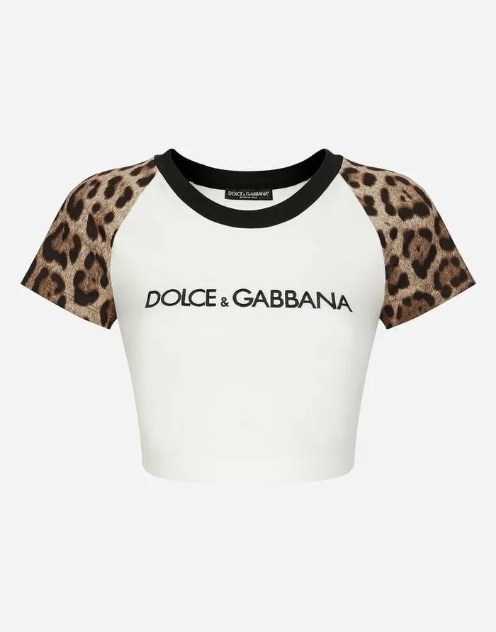 Dolce and Gabbana TShirts And Sweatshirts Women Shortsleeved Tshirt With DolceandGabbana Logo White Dolce and Gabbana TShirts And Sweatshirts Women Shortsleeved Tshirt With DolceandGabbana Logo White