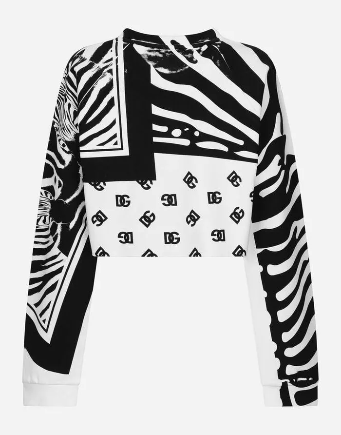Dolce and Gabbana TShirts And Sweatshirts Women Zebraprint Jersey Sweatshirt Multicolor Dolce and Gabbana TShirts And Sweatshirts Women Zebraprint Jersey Sweatshirt Multicolor