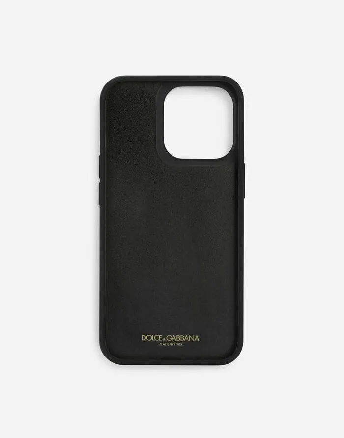 Dolce and Gabbana Technology Women Calfskin DG Logo IPhone 13 Pro Cover Black Dolce and Gabbana Technology Women Calfskin DG Logo IPhone 13 Pro Cover Black
