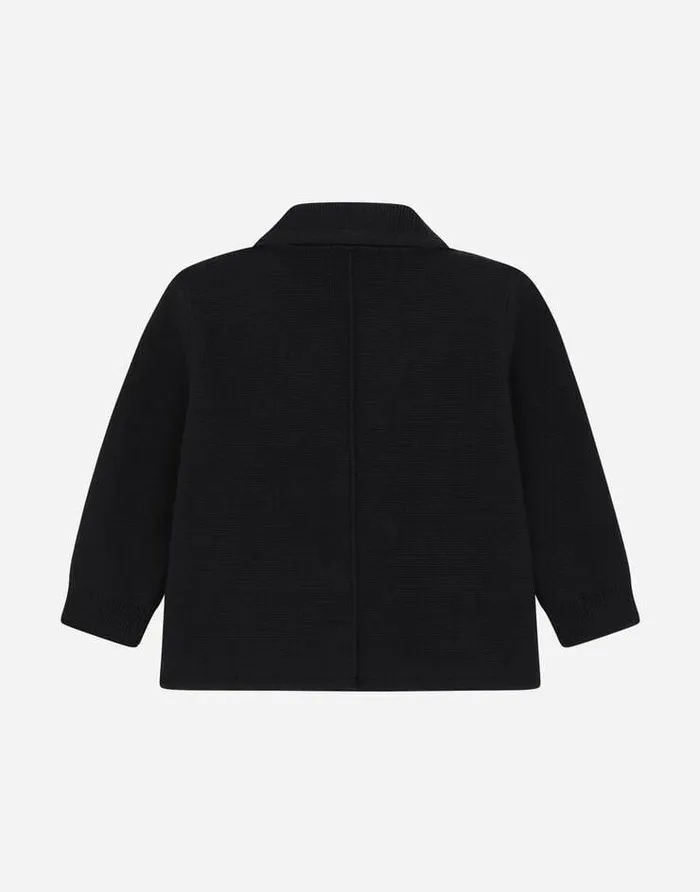 Dolce and Gabbana Topwear Children Singlebreasted Full Milano Jacket Blue