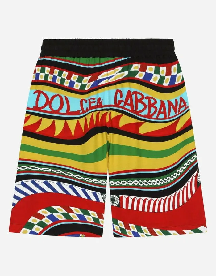 Dolce and Gabbana Trousers And Shorts Children Carrettoprint Shorts Multicolor Dolce and Gabbana Trousers And Shorts Children Carrettoprint Shorts Multicolor
