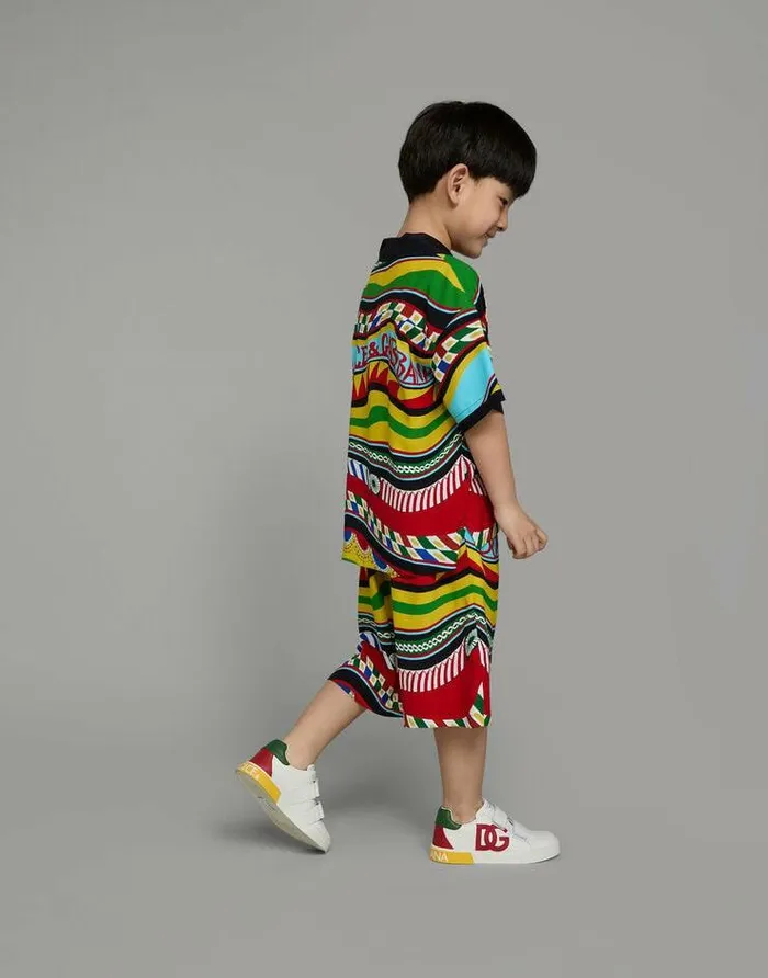 Dolce and Gabbana Trousers And Shorts Children Carrettoprint Shorts Multicolor Dolce and Gabbana Trousers And Shorts Children Carrettoprint Shorts Multicolor