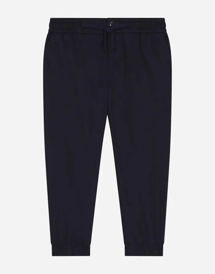Dolce and Gabbana Trousers And Shorts Children Sporty Pants With Logo Tag Blue Dolce and Gabbana Trousers And Shorts Children Sporty Pants With Logo Tag Blue