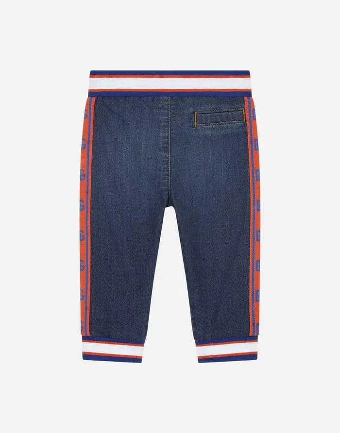 Dolce and Gabbana Trousers And Shorts Children Stretch Jersey Denim Jogging Pants Multicolor Dolce and Gabbana Trousers And Shorts Children Stretch Jersey Denim Jogging Pants Multicolor