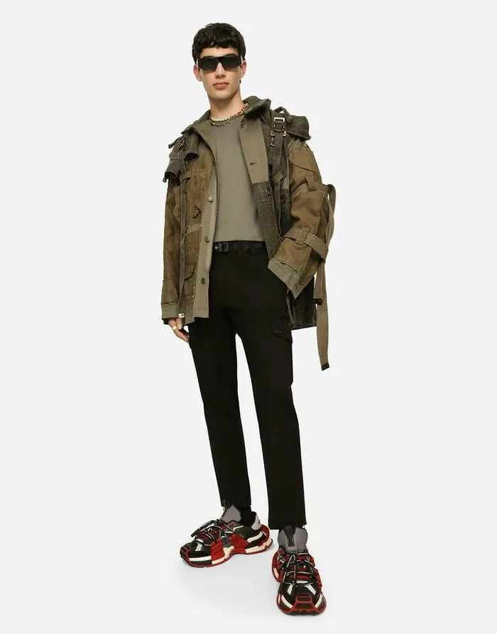 Dolce and Gabbana Trousers And Shorts Men Stretch Cotton Cargo Pants Black Dolce and Gabbana Trousers And Shorts Men Stretch Cotton Cargo Pants Black
