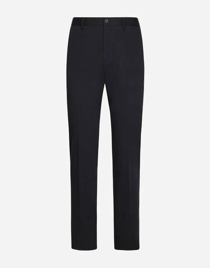 Dolce and Gabbana Trousers And Shorts Men Stretch Cotton Pants With Branded Tag Blue Dolce and Gabbana Trousers And Shorts Men Stretch Cotton Pants With Branded Tag Blue