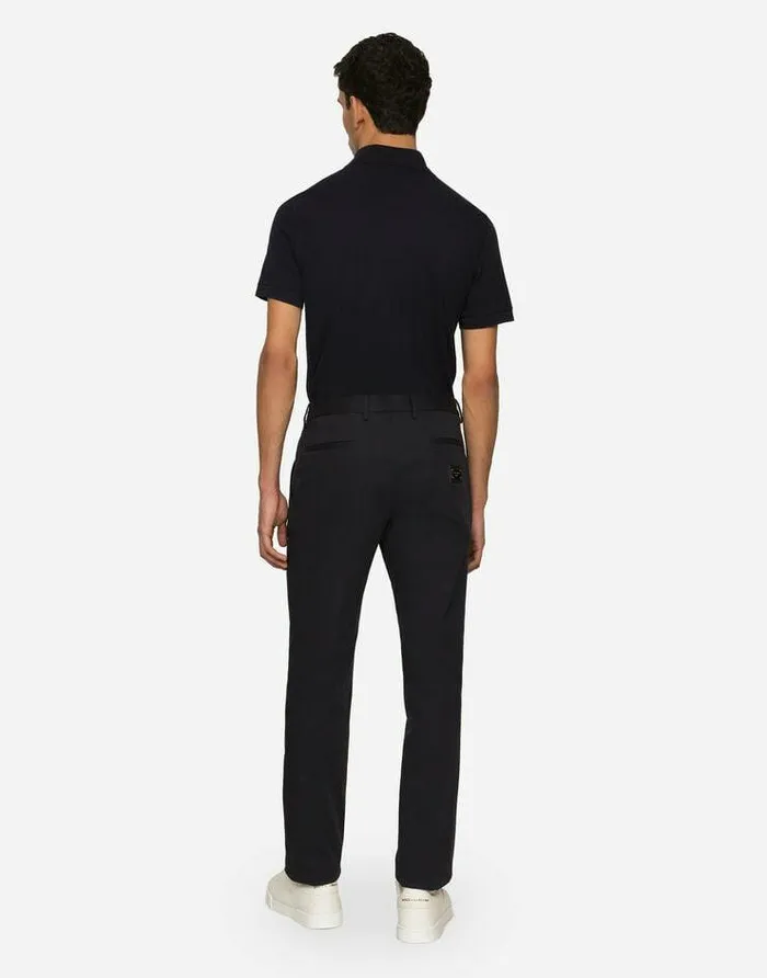Dolce and Gabbana Trousers And Shorts Men Stretch Cotton Pants With Branded Tag Blue Dolce and Gabbana Trousers And Shorts Men Stretch Cotton Pants With Branded Tag Blue