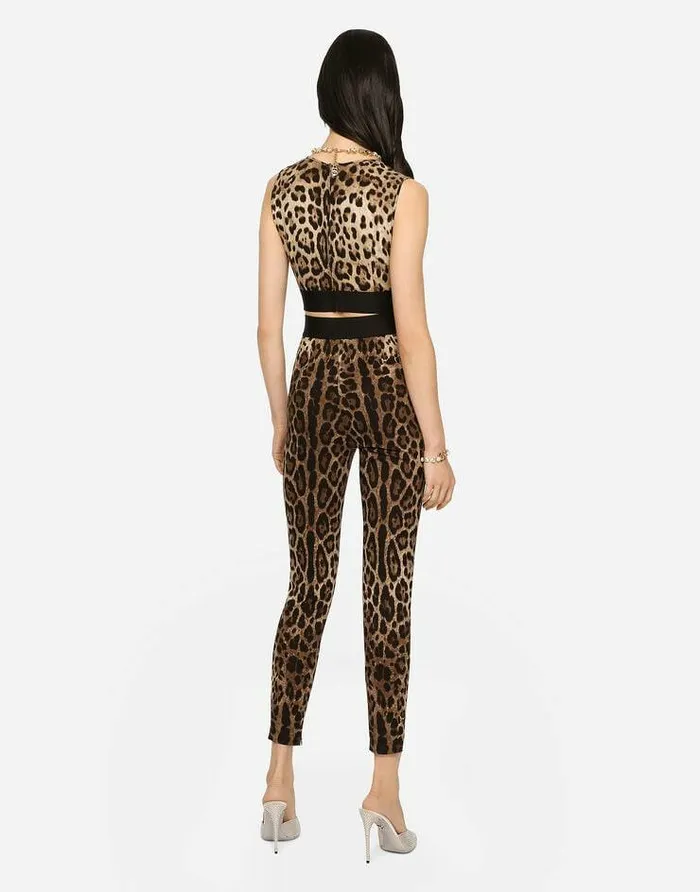 Dolce and Gabbana Trousers And Shorts Women Leopardprint Charmeuse Leggings Animal Print Dolce and Gabbana Trousers And Shorts Women Leopardprint Charmeuse Leggings Animal Print