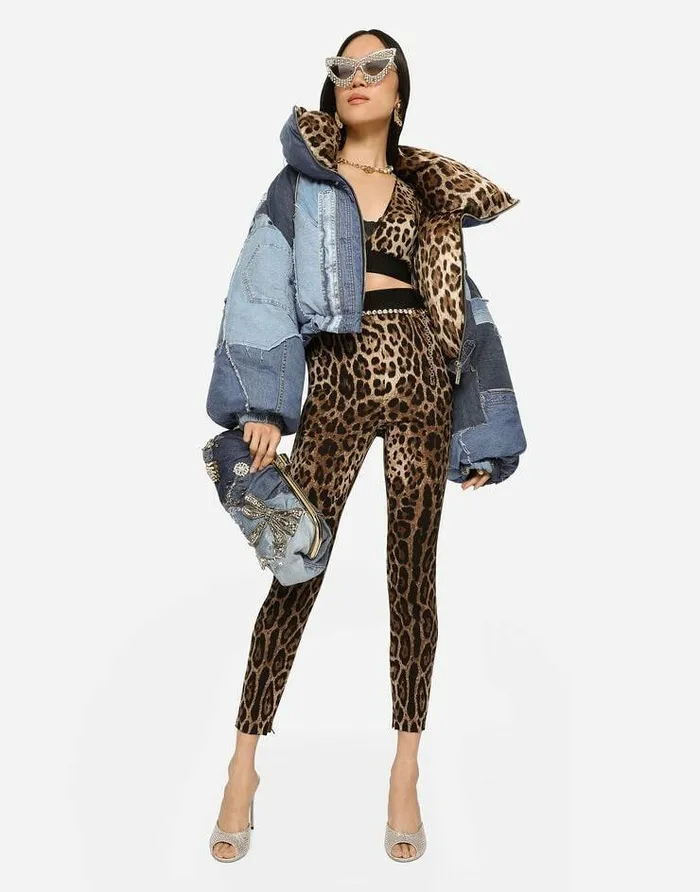 Dolce and Gabbana Trousers And Shorts Women Leopardprint Charmeuse Leggings Animal Print Dolce and Gabbana Trousers And Shorts Women Leopardprint Charmeuse Leggings Animal Print