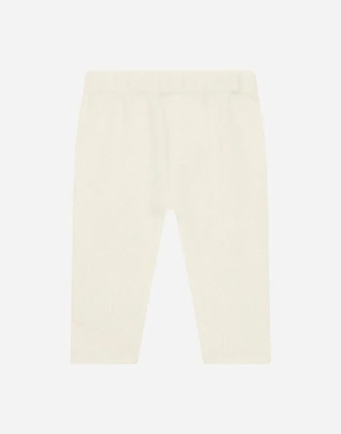 Dolce and Gabbana Trousers And Skirts Children Cashmere Leggings With Metal DG Logo White Dolce and Gabbana Trousers And Skirts Children Cashmere Leggings With Metal DG Logo White