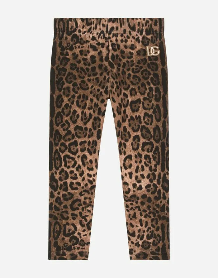 Dolce and Gabbana Trousers And Skirts Children Leopardprint Interlock Leggings Multicolor Dolce and Gabbana Trousers And Skirts Children Leopardprint Interlock Leggings Multicolor