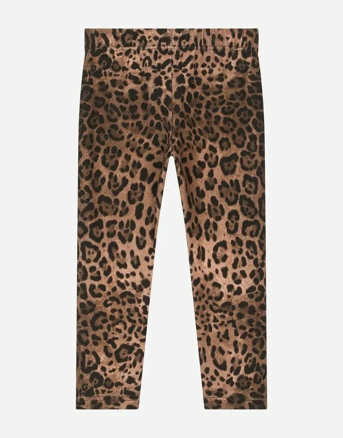 Dolce and Gabbana Trousers And Skirts Children Leopardprint Interlock Leggings Multicolor Dolce and Gabbana Trousers And Skirts Children Leopardprint Interlock Leggings Multicolor