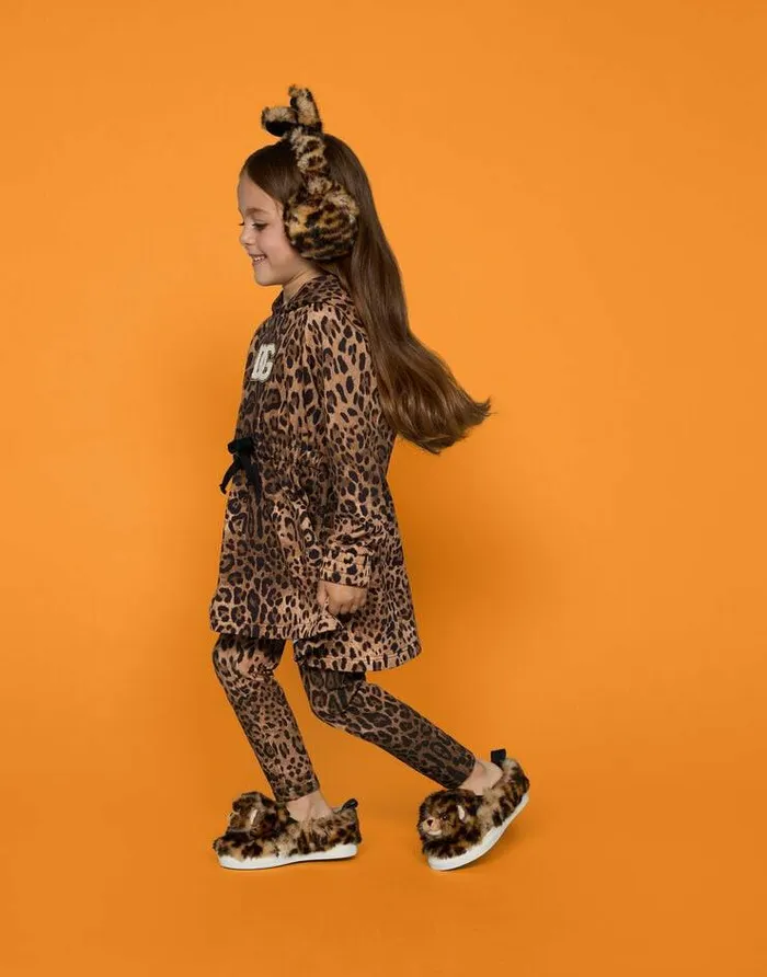 Dolce and Gabbana Trousers And Skirts Children Leopardprint Interlock Leggings Multicolor Dolce and Gabbana Trousers And Skirts Children Leopardprint Interlock Leggings Multicolor