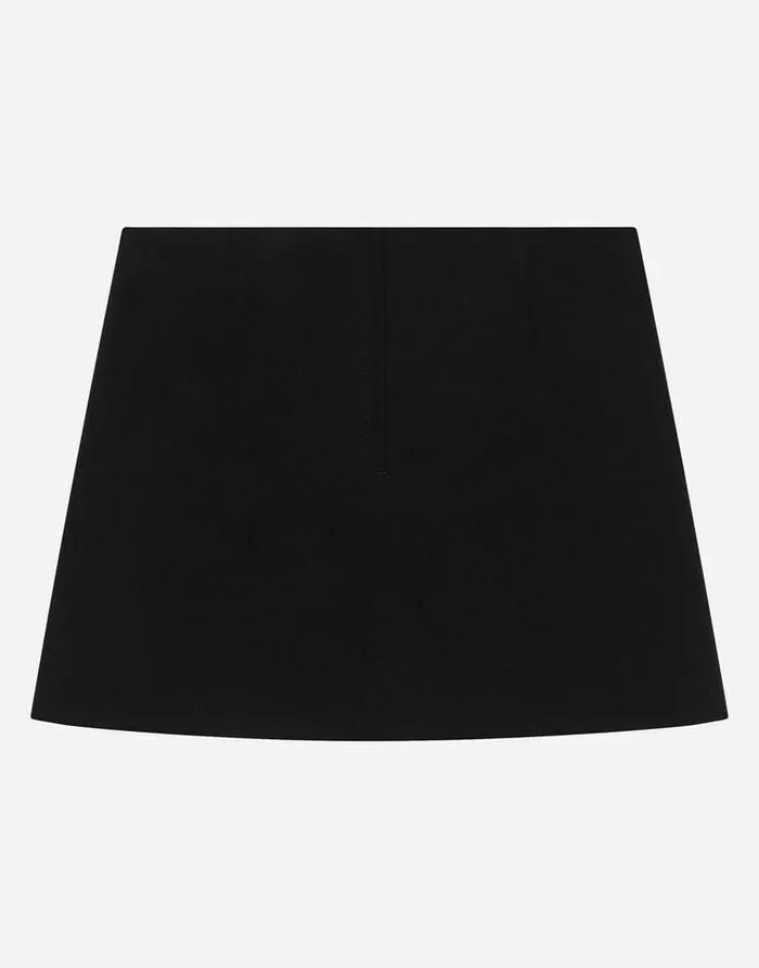 Dolce and Gabbana Trousers And Skirts Children Miniskirt With DG Logo Black