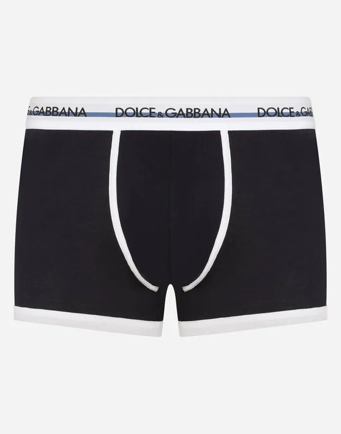 Dolce and Gabbana Underwear And Loungewear Men Cotton Piqu Boxers Multicolor