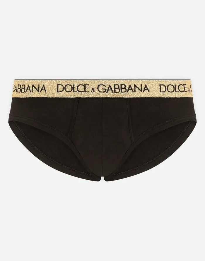 Dolce and Gabbana Underwear And Loungewear Men Stretch Jersey Brando Briefs Black Dolce and Gabbana Underwear And Loungewear Men Stretch Jersey Brando Briefs Black