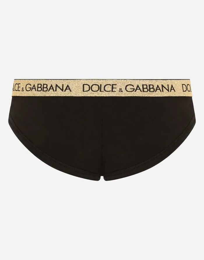 Dolce and Gabbana Underwear And Loungewear Men Stretch Jersey Brando Briefs Black Dolce and Gabbana Underwear And Loungewear Men Stretch Jersey Brando Briefs Black