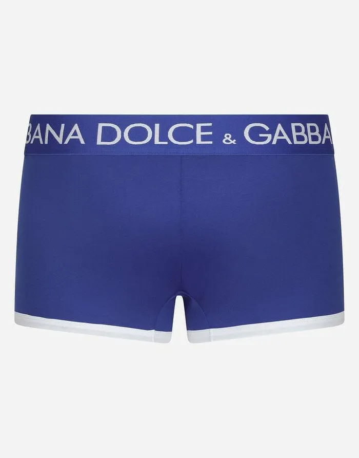 Dolce and Gabbana Underwear And Loungewear Men Twoway Stretch Jersey Boxers With Contrasting Piping Multicolor Dolce and Gabbana Underwear And Loungewear Men Twoway Stretch Jersey Boxers With Contrasting Piping Multicolor