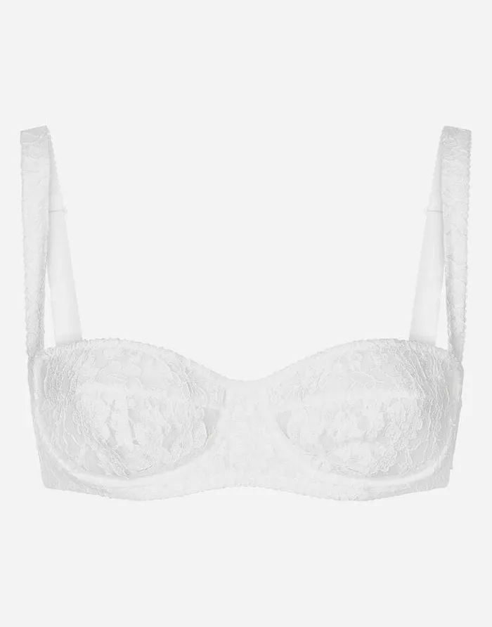 Dolce and Gabbana Underwear Women Lace Balconette Bra White