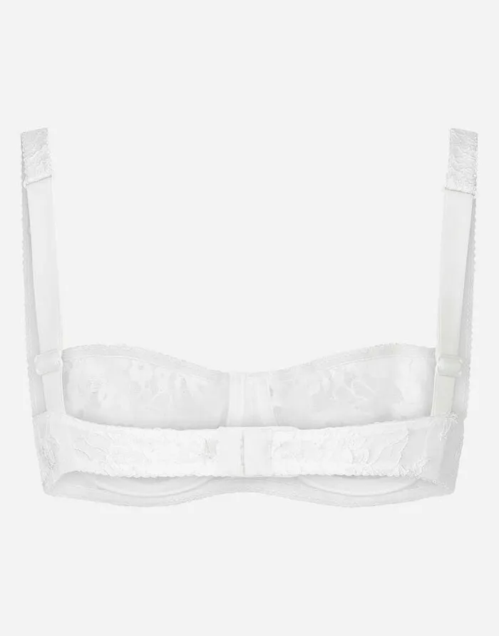 Dolce and Gabbana Underwear Women Lace Balconette Bra White Dolce and Gabbana Underwear Women Lace Balconette Bra White
