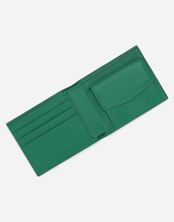 Dolce and Gabbana Wallets And Small Leather Goods Men Calfskin Bifold Wallet With Logo Green Dolce and Gabbana Wallets And Small Leather Goods Men Calfskin Bifold Wallet With Logo Green
