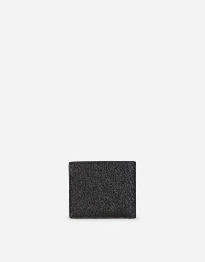 Dolce and Gabbana Wallets And Small Leather Goods Men Dauphine Calfskin Bifold Wallet With Branded Plate Black Dolce and Gabbana Wallets And Small Leather Goods Men Dauphine Calfskin Bifold Wallet With Branded Plate Black